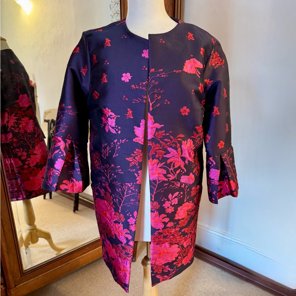 Beautiful Navy and Fuchsia Dress Jacket